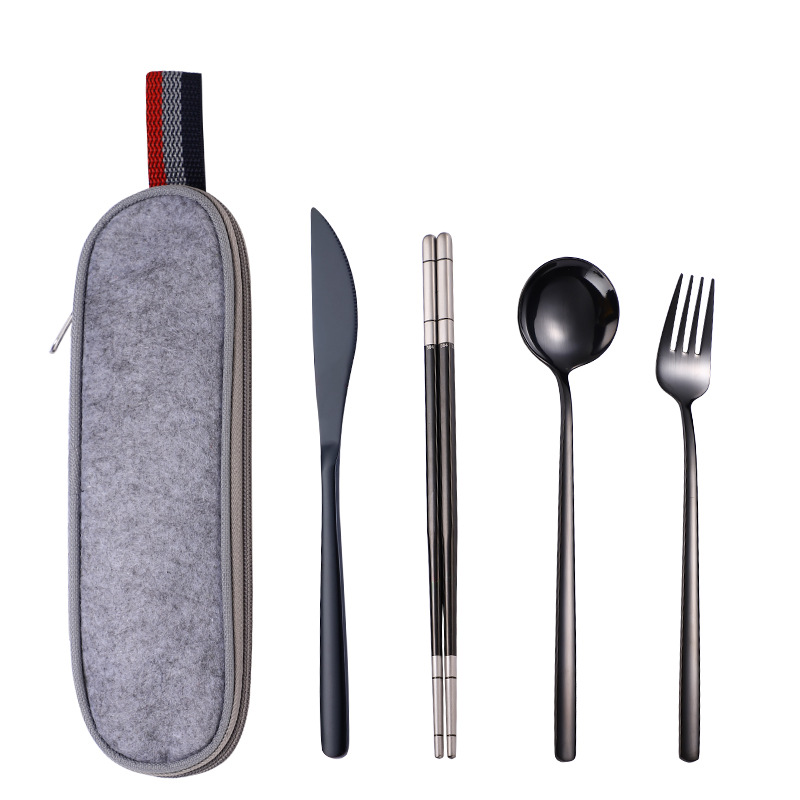 그레이 4 조각 세트 블랙