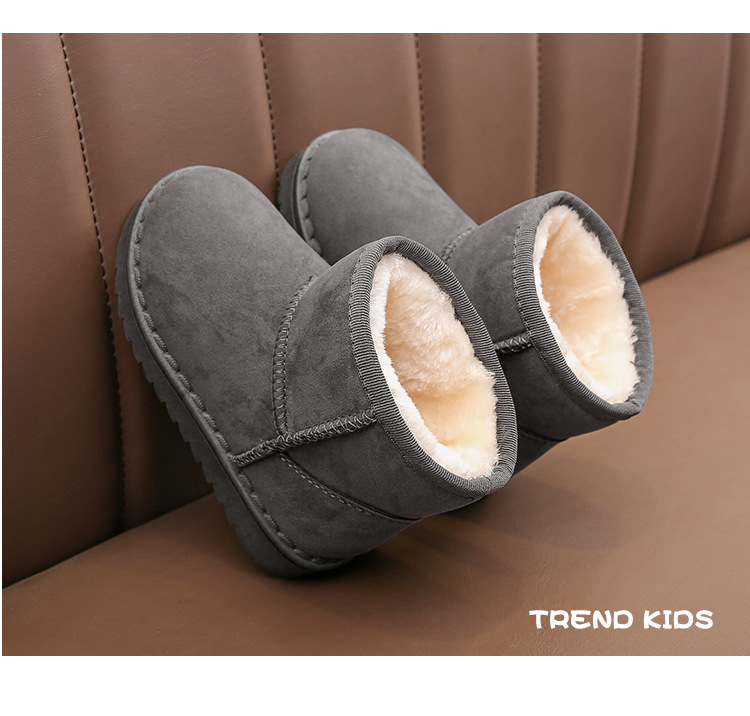 Doposci per bambini per ragazzi e ragazze nell'inverno 2023 nuovo set di stivaletti corti, scarpe in cotone scamosciato, isolamento in peluche_voghion.com