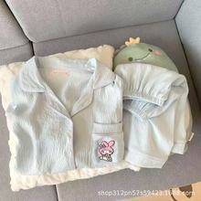 云朵棉新款高颜值睡衣女夏季韩版卡通印花短袖短裤家居服两件套装