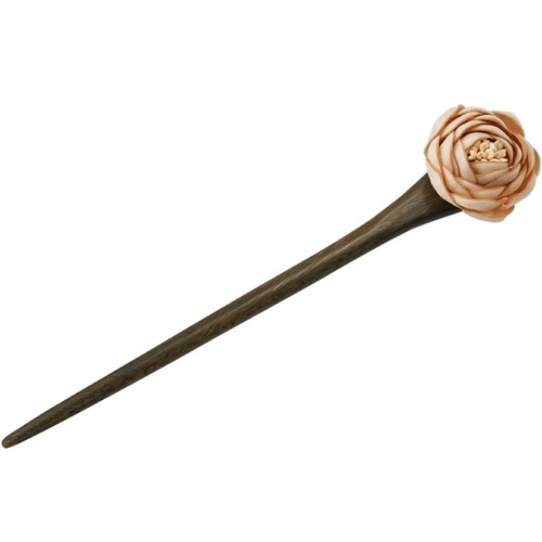 Flower Sandalwood Hairpins Retro Cheongsam Accessories Hairpins for Hair Combs Ancient Style Hanfu Hair Accessories Versatile Simple Elegant