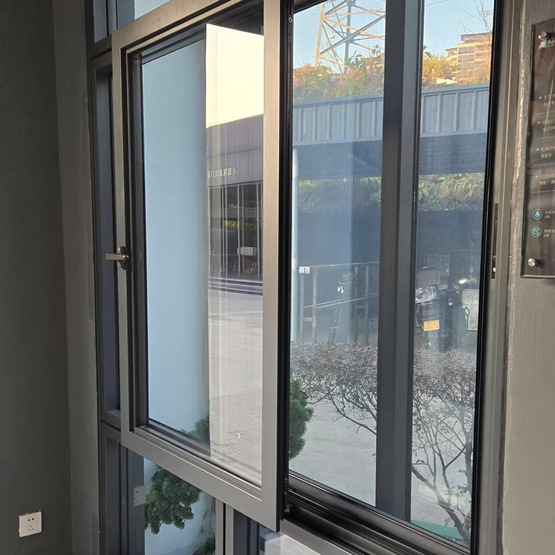 High-Quality Hurricane-Resistant Soundproof Balcony Glass Sliding Windows, Aluminum Alloy Tilt-And-Turn Sliding Windows