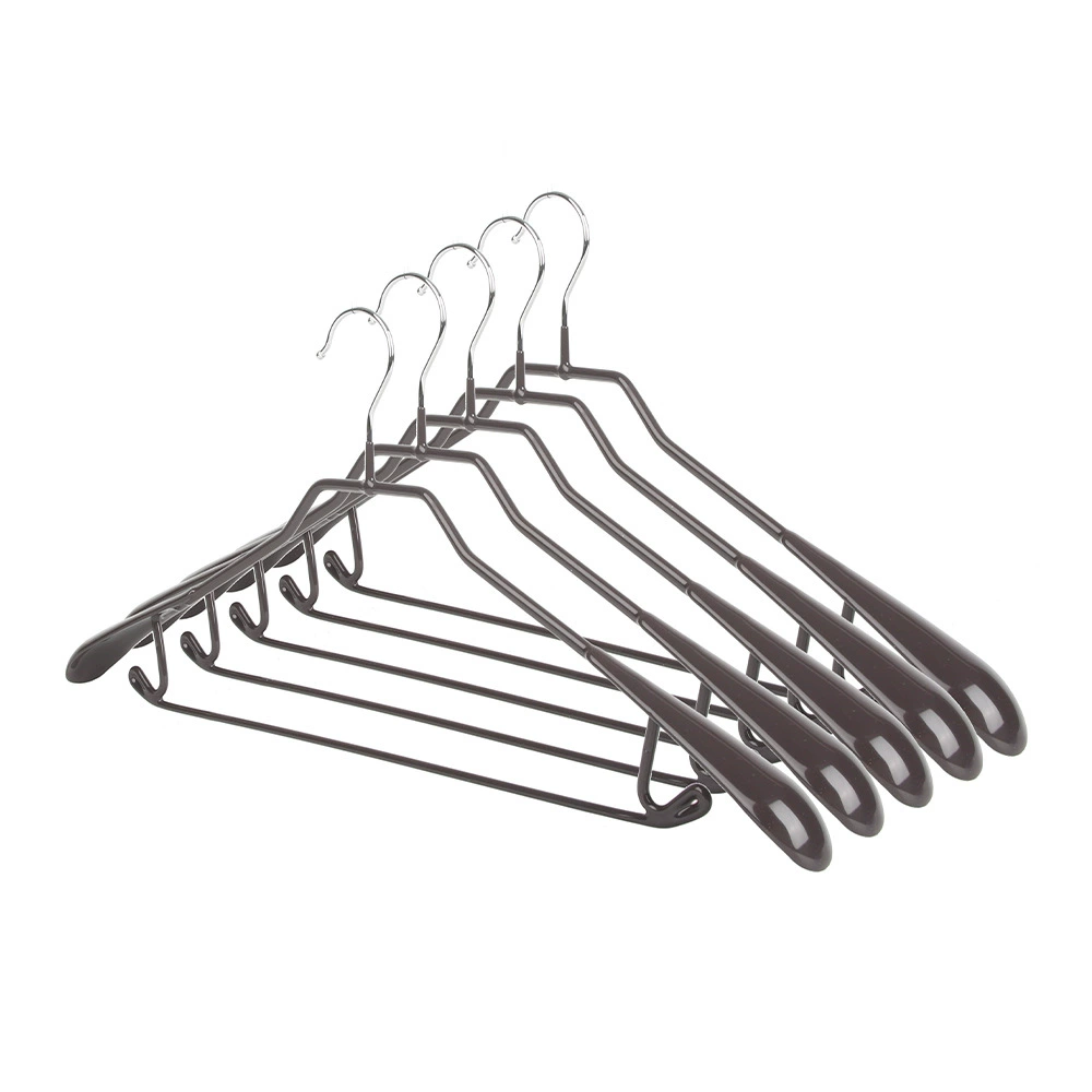 Утолщенная и расширенная раздвижная вешалка для костюмов из нержавеющей стали с пластиковым покрытием и широкими плечами, бесшовная бытовая вешалка для подвешивания зимней одежды, сушилка.