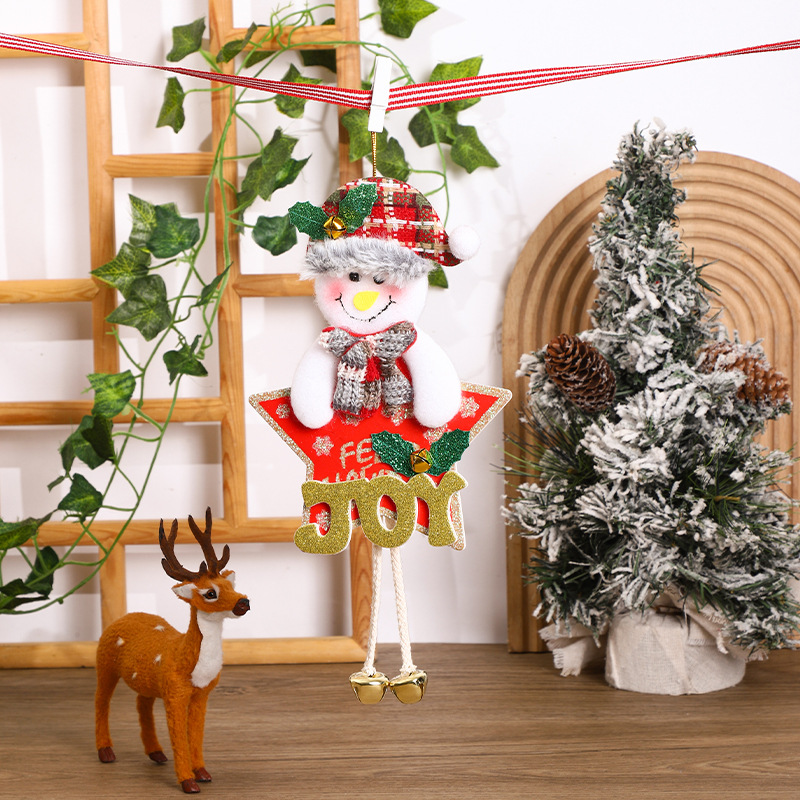 Kit de adornos navideños de tela, colección de colgantes para árbol de Navidad y regalos