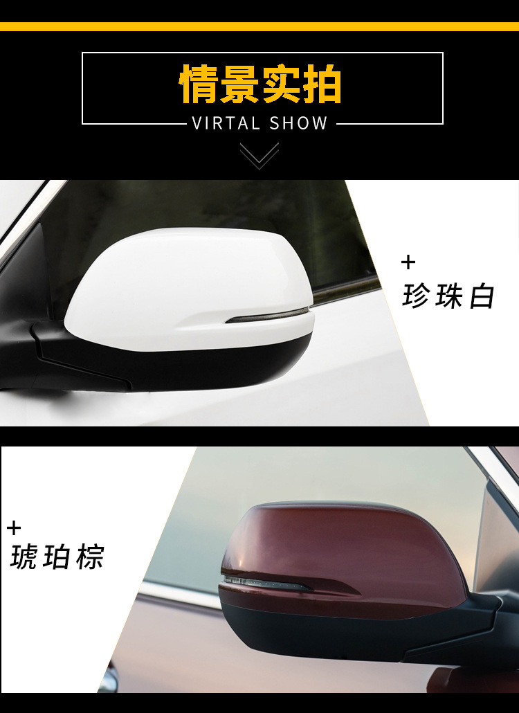 Suitable for Honda Crv Rearview Mirror Housing Cover, Hao Ying Reversing Mirror Cover, Modified Electroplated Reflector, Carbon Fiber