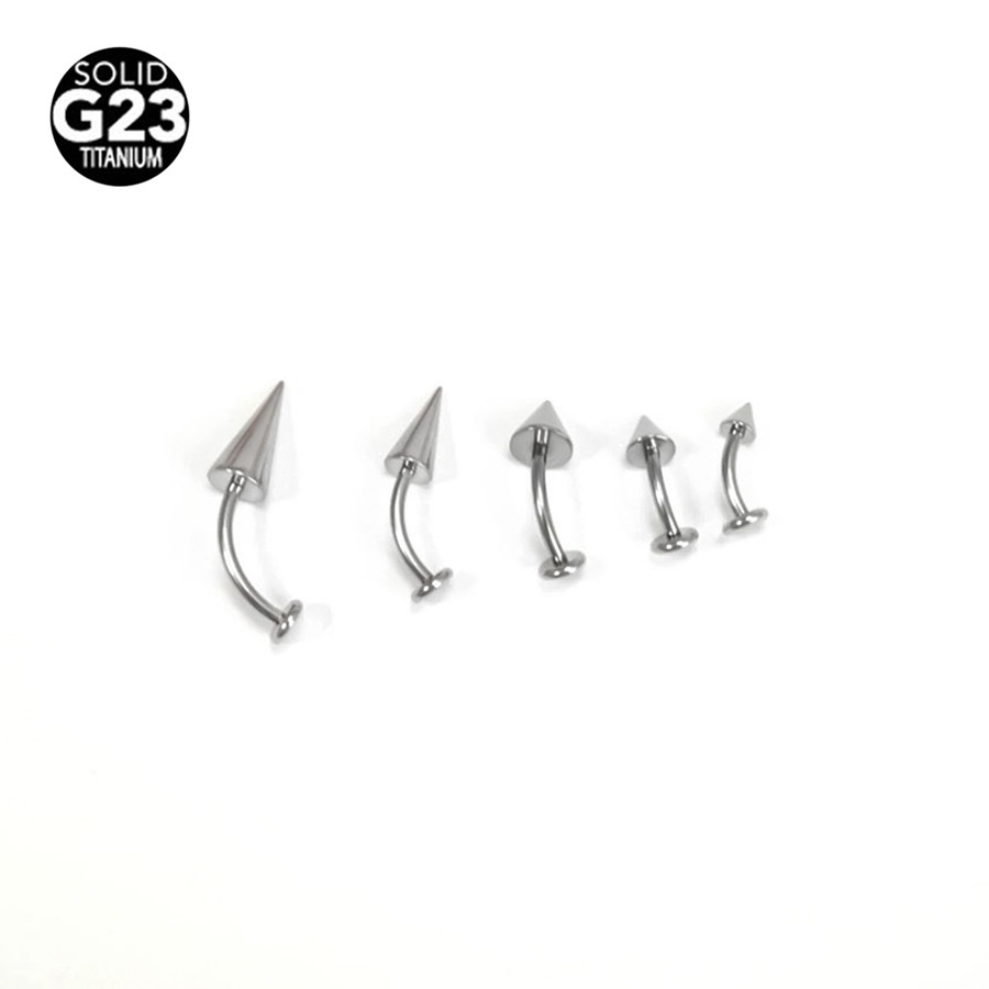 Pointed titanium steel lip stud product view