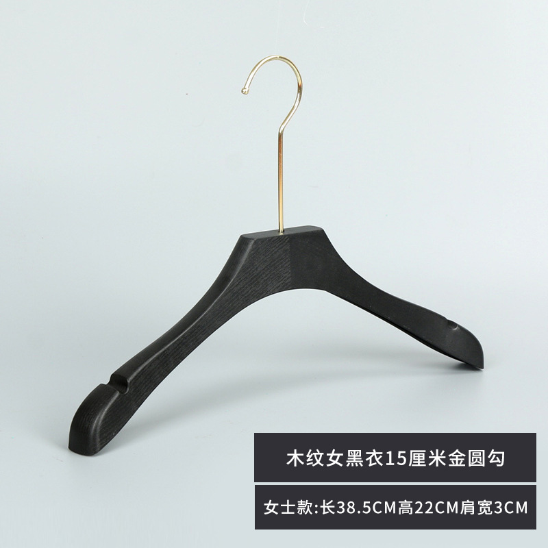 모조 나뭇결 여성용 블랙-15cm 골드 서클 후크