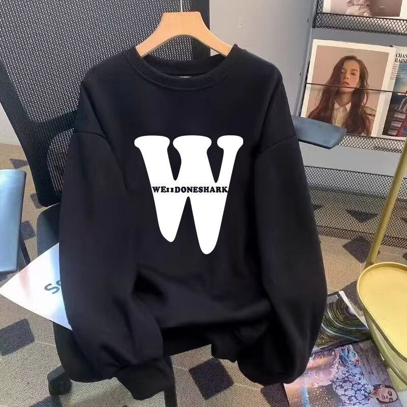 2026 Fresh Early Autumn Hong Kong Style Round Neck Sweatshirt Women's Long Sleeve T-Shirt Thin Solid Color Top Men's Couple Sweatshirt 2026 Fresh Early Autumn Hong Kong Style Round Neck Sweatshirt Women's Long Sleeve T-Shirt Thin Solid Color Top Men's Couple Sweatshirt