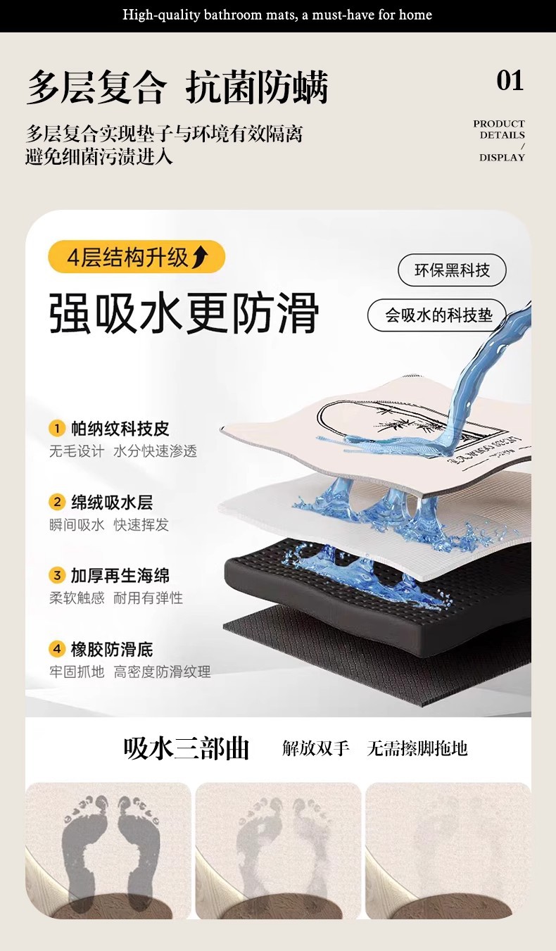 Line Puppy Wedding Room Decoration Floor Mat Quick-Drying Non-Slip Bathroom Floor Mat Stain-Resistant and Easy to Clean Entry Floor Mat