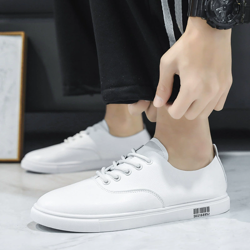Мужская обувь 2022, новые осенние студенческие повседневные кроссовки, дышащие белые туфли Four Seasons, Мужская модная Однослойная кожаная обувь
