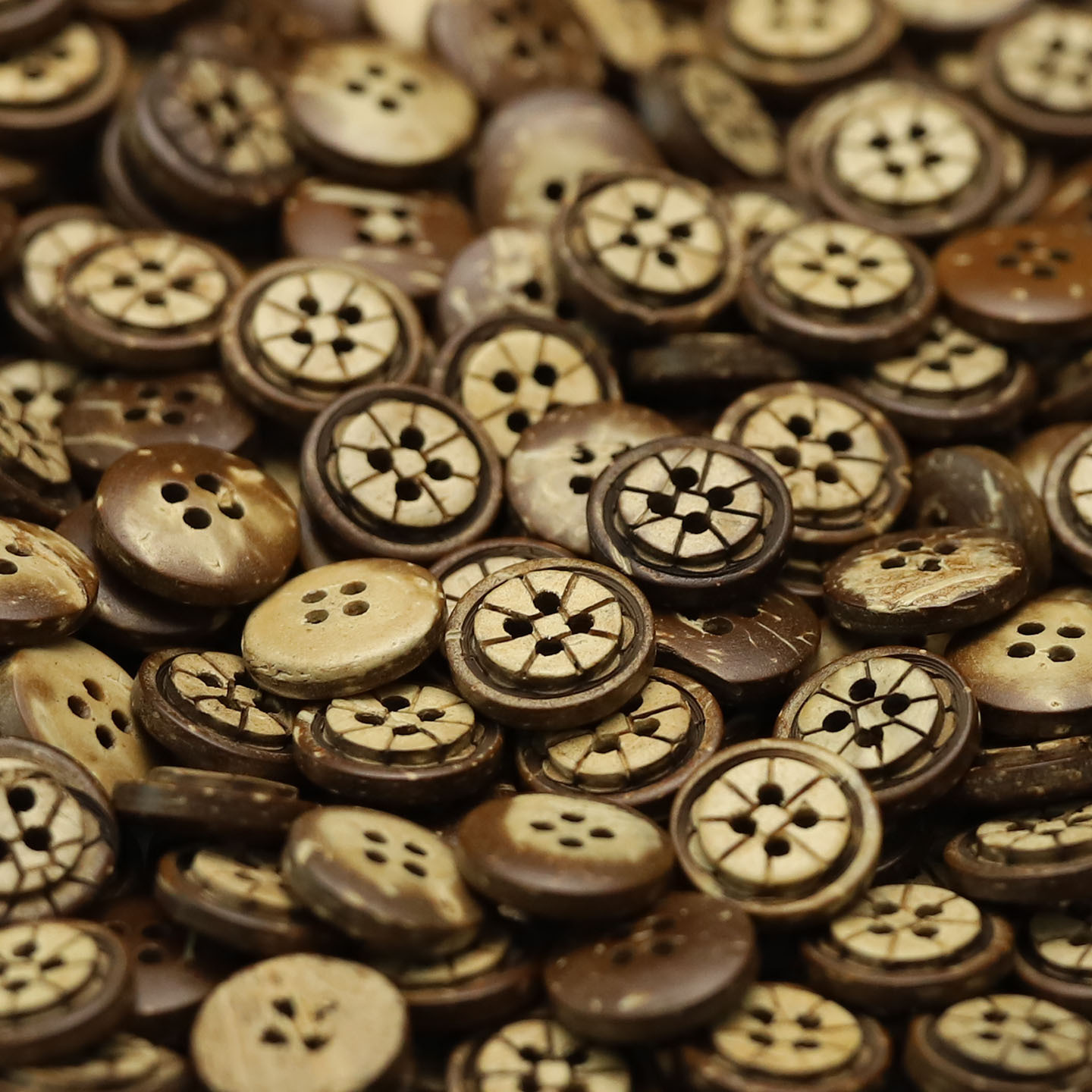 JULI Orange Botón de coco retro Camisa casual Suéter Cárdigan Botón decorativo Libro de cuentas de bricolaje Accesorios de joyería