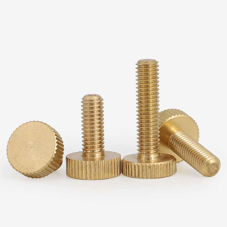 Латунный ручной винт с большой плоской головкой GB835, болт с большой головкой и накаткой M3M4M5M6M8M10*4x5x10x14