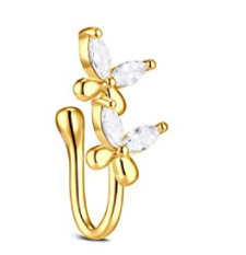 Anello senza piercing per uomo e donna, stile europeo, americano, africano, transfrontaliero, alla moda, a forma di U._voghion.com