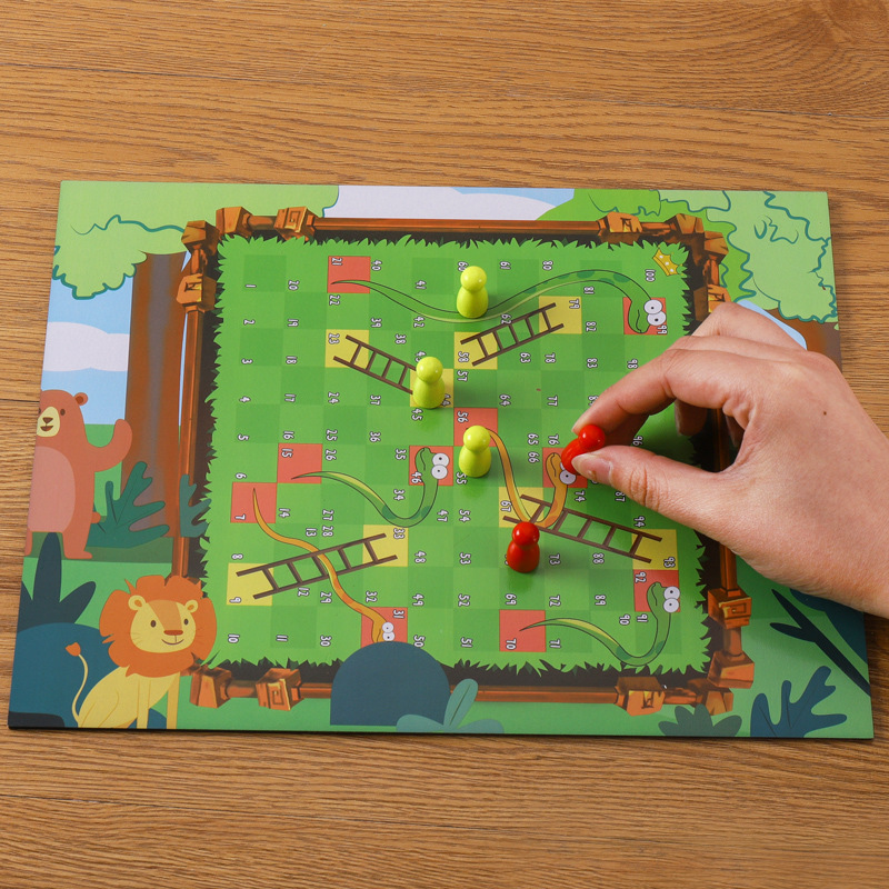 Damas de ajedrez voladoras ajedrez de cinco piezas ajedrez animal ajedrez serpiente ajedrez multifuncional juego dos en uno juguetes educativos para niños estudiante