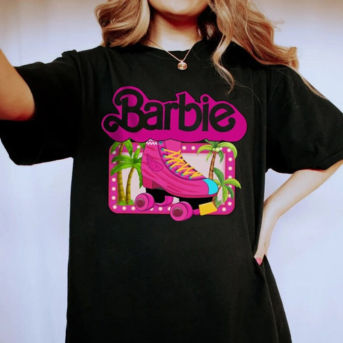 Hot Selling Barbie Print Short Sleeve T-Shirt Fashion Women's Top eBay
