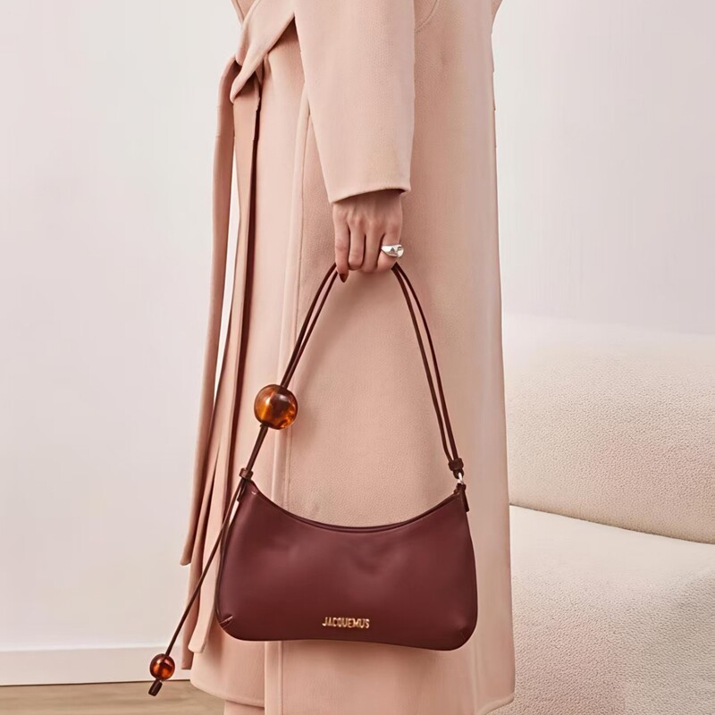 [In Stock] New Jacquemus French Vintage Baguette Bag with Beading, High-End Single-Shoulder Handbag