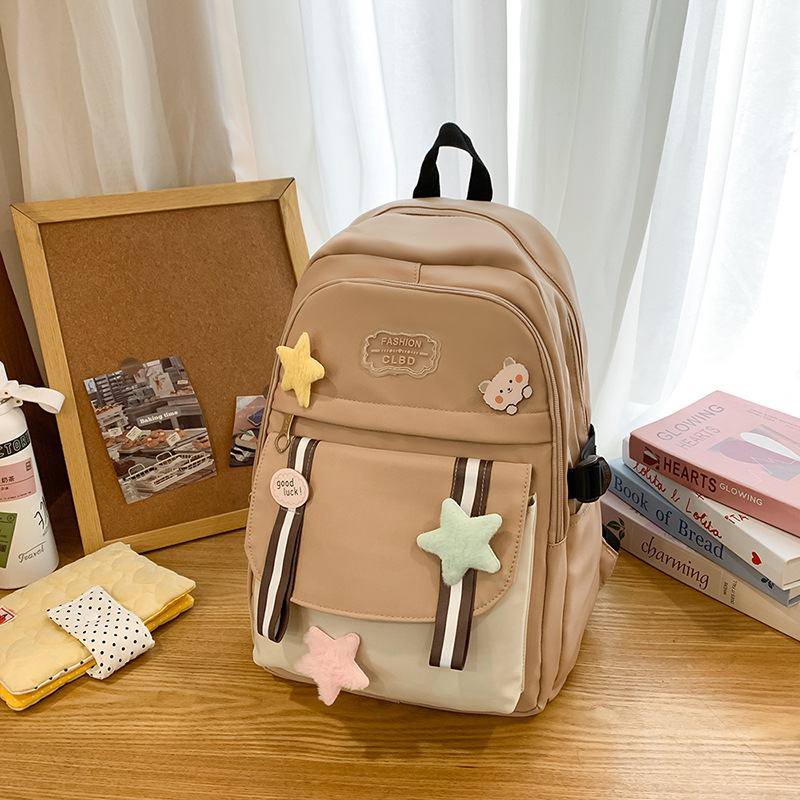 2025 nueva mochila de ocio del campus, mochila versátil de alto valor para estudiantes de primaria y secundaria, mochila de gran capacidad de moda