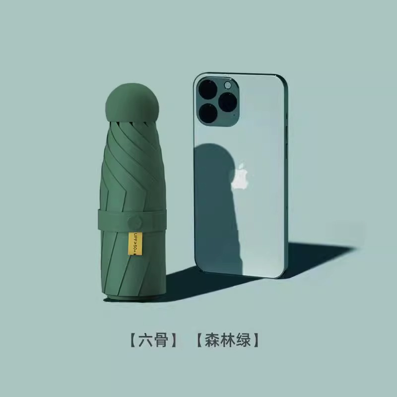 50% de descuento en mini cápsula portátil paraguas solar protección UV paraguas solar regalo publicidad paraguas lote