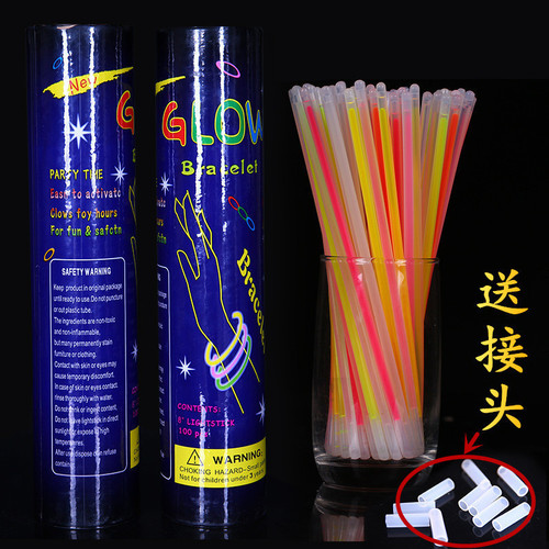 Glow stick children's toys luminous color luminous stick bracelet silver light concert outdoor luminous dance props wholesale