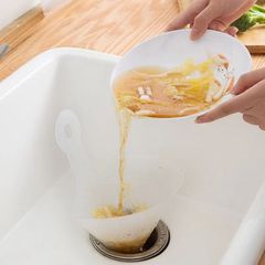 Kitchen Filter Mesh, Sink Vegetable Strainer, Food Waste Trap, Triangular Drain Basket for Pools, Anti-Clog Funnel-Foldable Filter