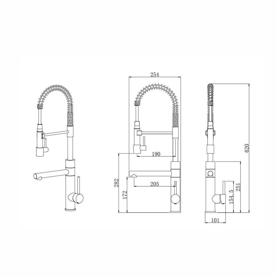 Kaiping Youjia bathroom black + Rose Gold hot and cold kitchen spring faucet American faucet splash-proof water household 4701