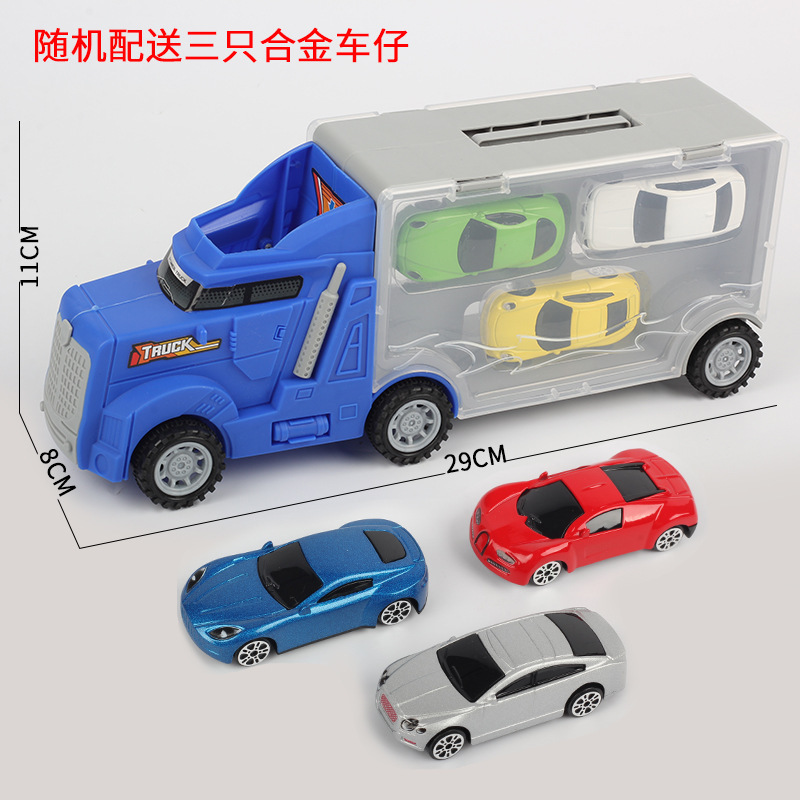 Modelo de coche de juguete para NIÑOS 2-3 años 4 bebé simulación contenedor aleación coche niño fuego ingeniería coche traje