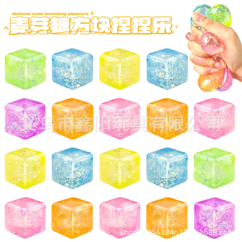 Ледяной кубик слайм-стриес игрушка, TPR, 5,5 см, снежинка декор