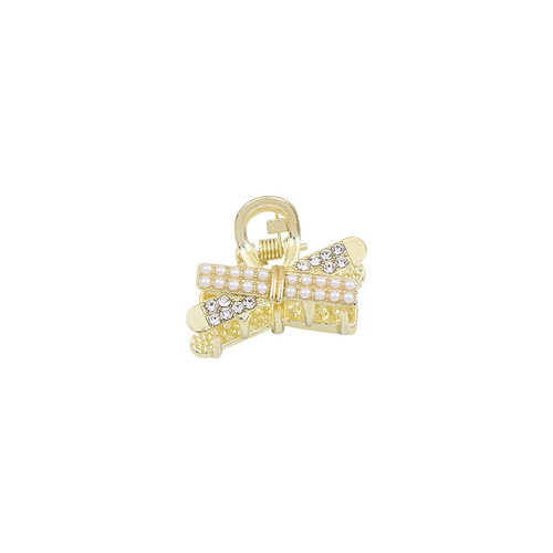 Exquisite small grab clip rhinestone pearl high ponytail hairpin hairpin bangs on the back of the head broken hair shark clip headwear