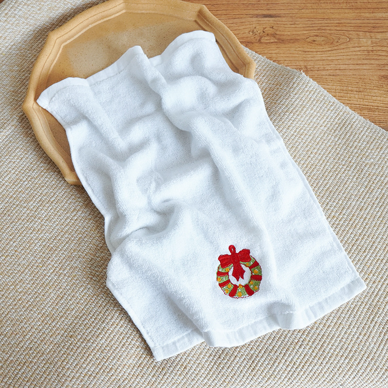コットンクリスマスタオルサンタクロースクリエイティブギフトセット子供用洗面タオル卸売注文可能織り|undefined