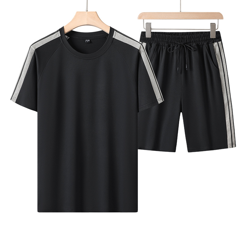 Verano mangas cortas pantalones cortos trajes deportivos hombres tres barras trajes deportivos estudiantes juveniles trajes deportivos fábrica al por mayor