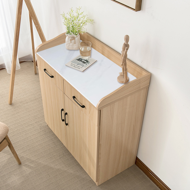 Moderno simple armario de comedor casero de almacenamiento de cocina armario de té de madera clara con cajón fábrica al por mayor