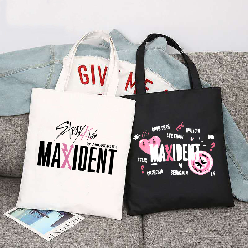 Niños calmados maxident periférico impreso lienzo bolso de hombro estudiante bolsa de compras portátil comercio exterior global