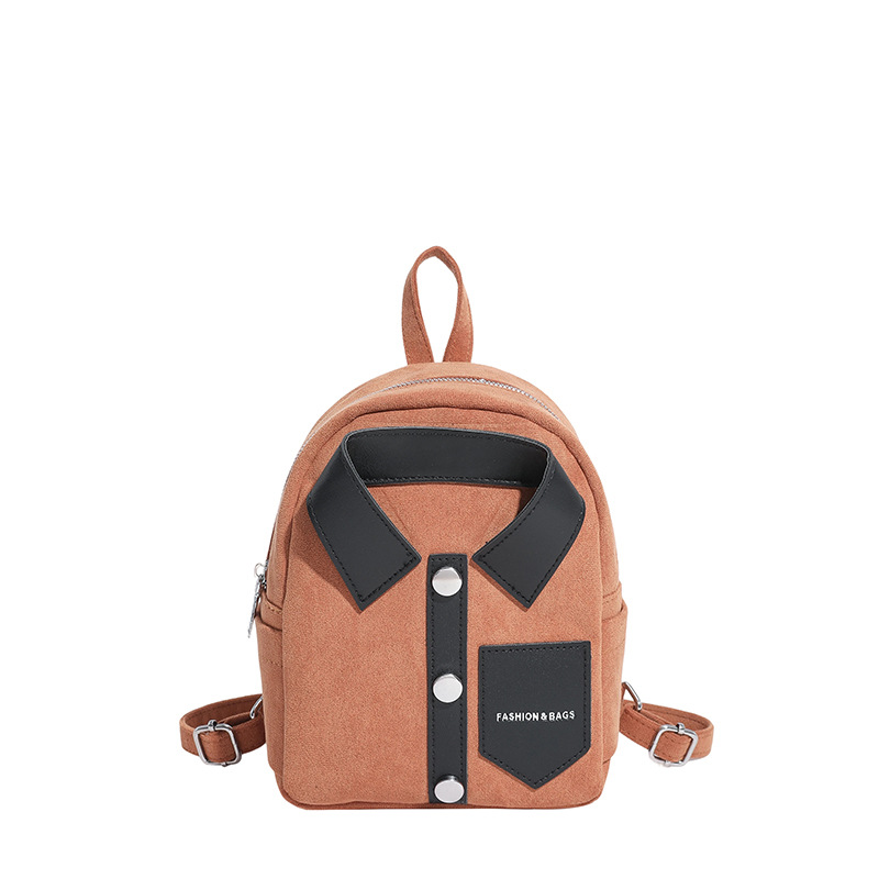 Diseño coreano nicho sensación de personalidad camisa mochila pequeña y ligera mochila de mujer casual de moda bolsas de mujer de comercio exterior