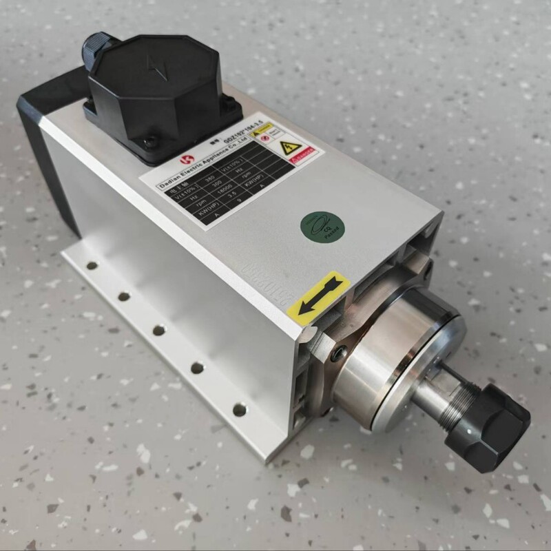 Engraving Machine Square Air-Cooled Spindle Motor 2.2Kw3.5Kw6Kw Electric Spindle for Cutting, Drilling, Grooving and Polishing