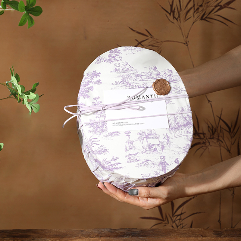 Caja de regalo de boda floreciente francesa retro nicho amiga caja de regalo de cumpleaños caja de regalo oval