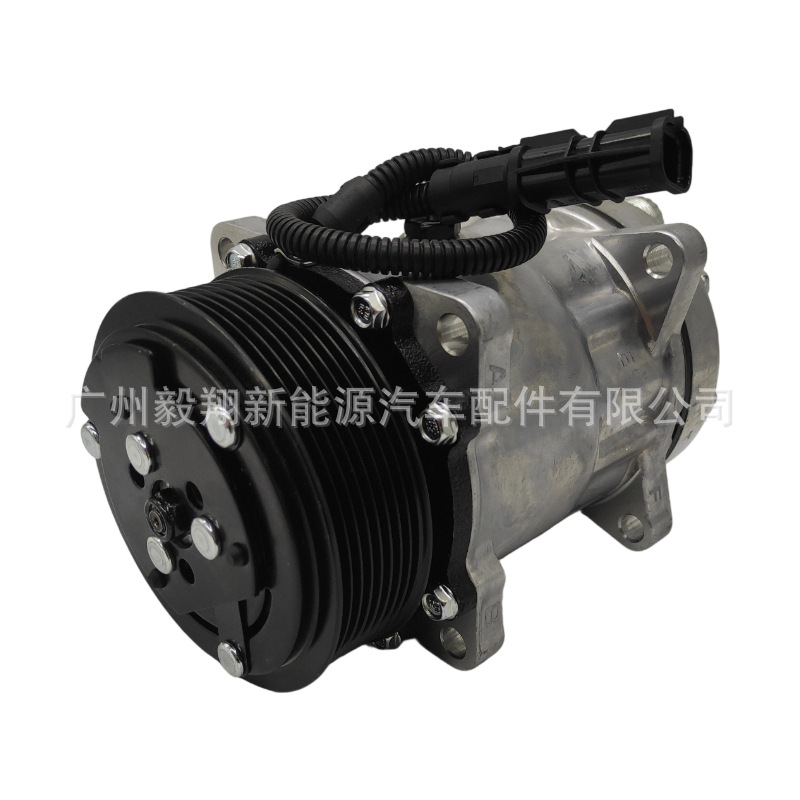 Car Air Conditioning Compressor Suitable for Rear Vertical Threaded Eight-Pin Sanden Modified Vehicle Engineering Vehicle Sd7H15 709