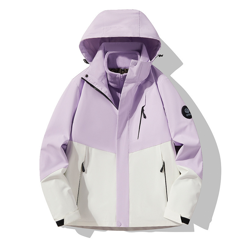 Ropa de trabajo de grupo tres armadillos de asalto hombre y mujer 3 en 1 impresión logo uniforme escolar abrigo impermeable al aire montañosa image 2