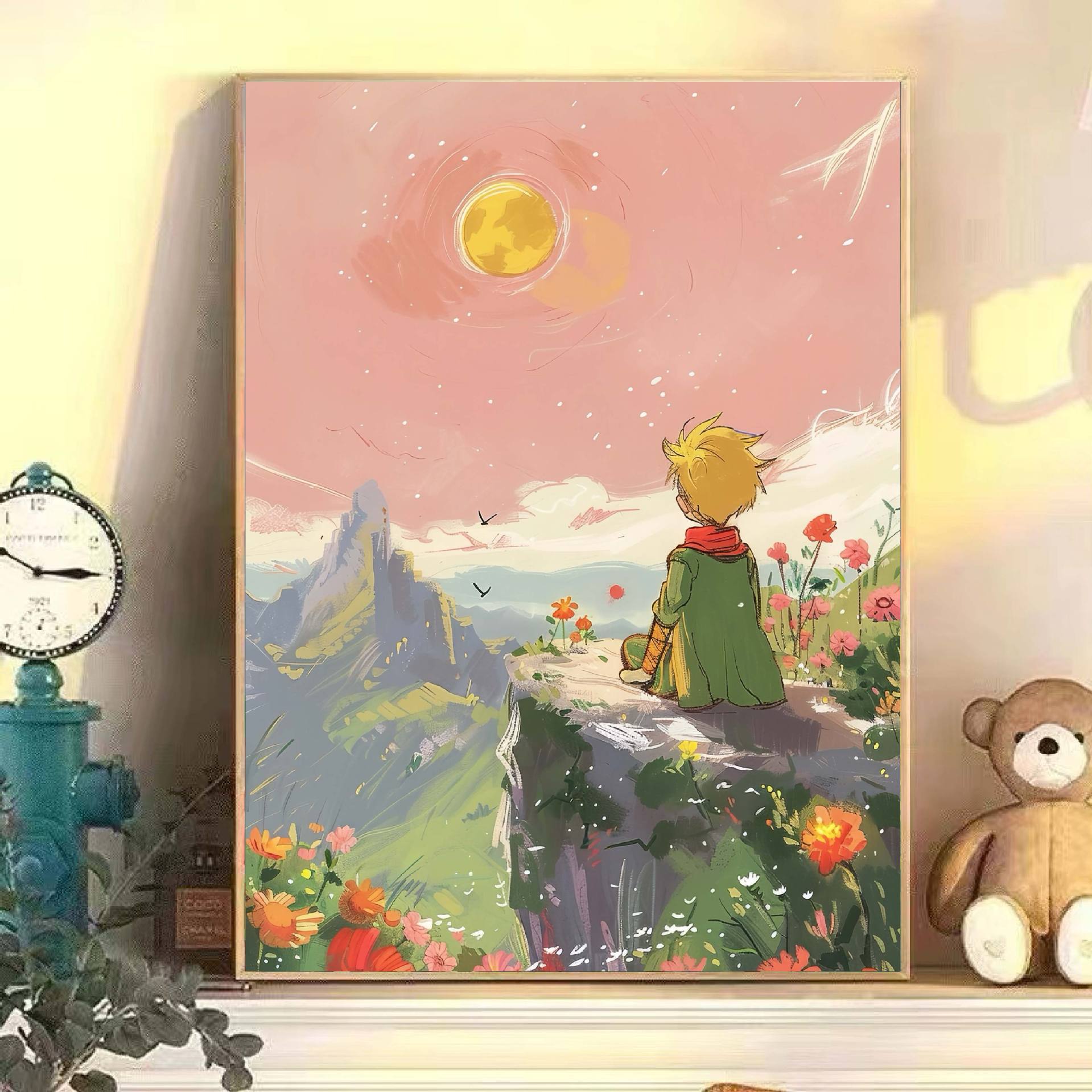 DIY pintura al óleo digital El pequeño príncipe estrella curar dibujos animados pintura al óleo acrílico hecha a mano pintura decorativa moderna