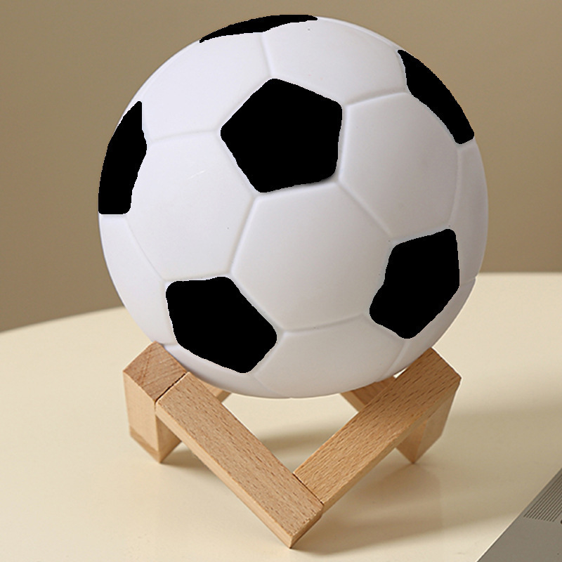 Cross-Border Exclusive Supply for Amazon: World Cup Football Night Light, 3-Color, 7-Color, 16-Color Rechargeable Remote Control Touch Tap Light