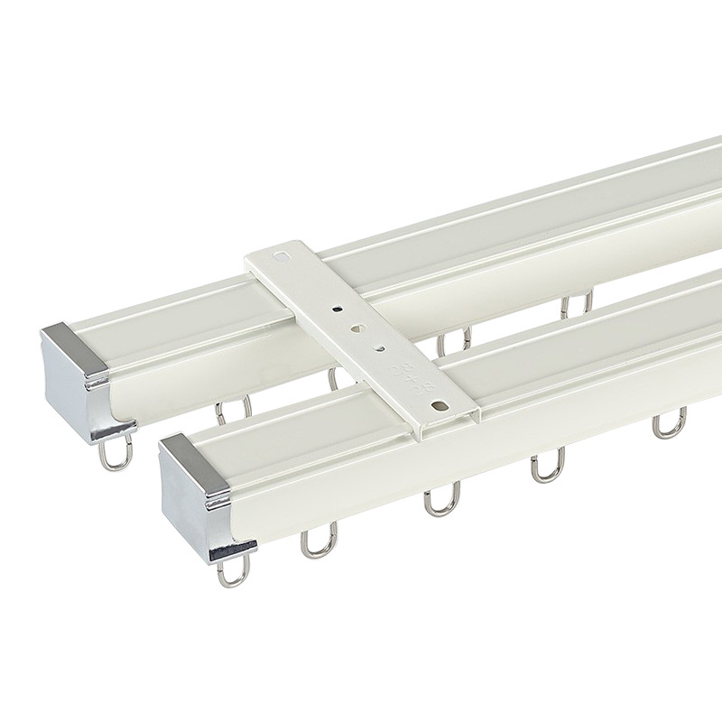 aleación de aluminio gruesa silenciosa cortina galvanizada rieles Roma barra de cortina lateral monorril deslizante Keqiao al por mayor rieles recto