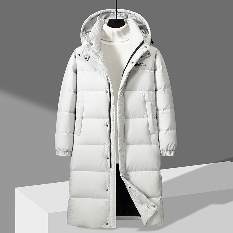 Men's Down Jacket Winter Hooded Thermal Long Coat For Couples_voghion.com