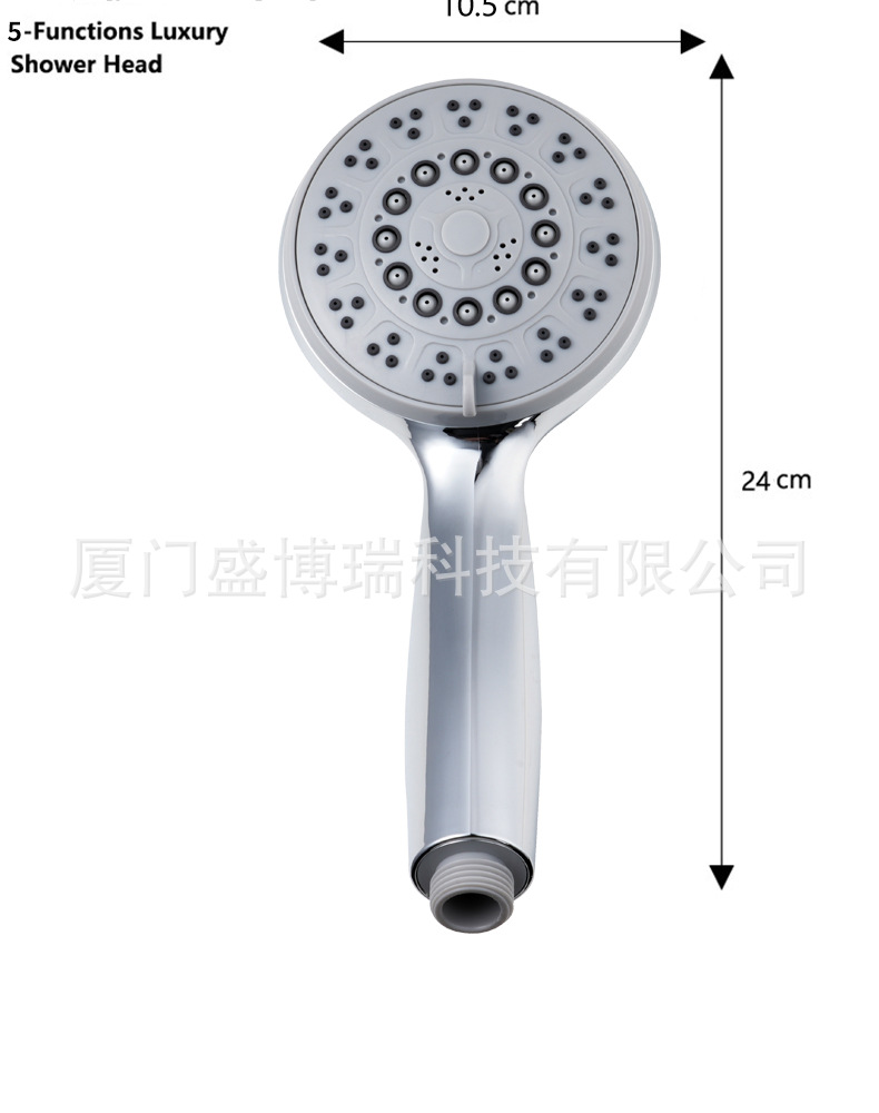 Cross-border bathroom, hotel, household 5-function shower head, hand-held showerhead, multi-functional pressurized showerhead undefined