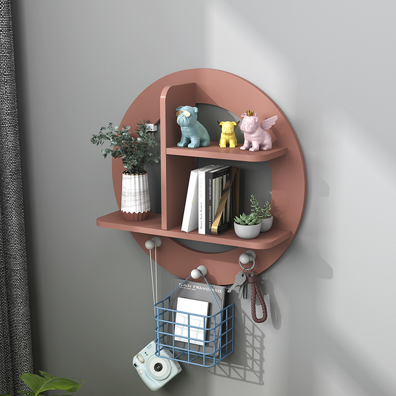Estante de pared para cocina y sala de estar sin taladros, estante para libros y flores, panel decorativo.