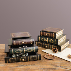 北歐輕奢創意飾品抽屜辦公桌書房書桌玄關鑰匙擺道具書木質首飾盒