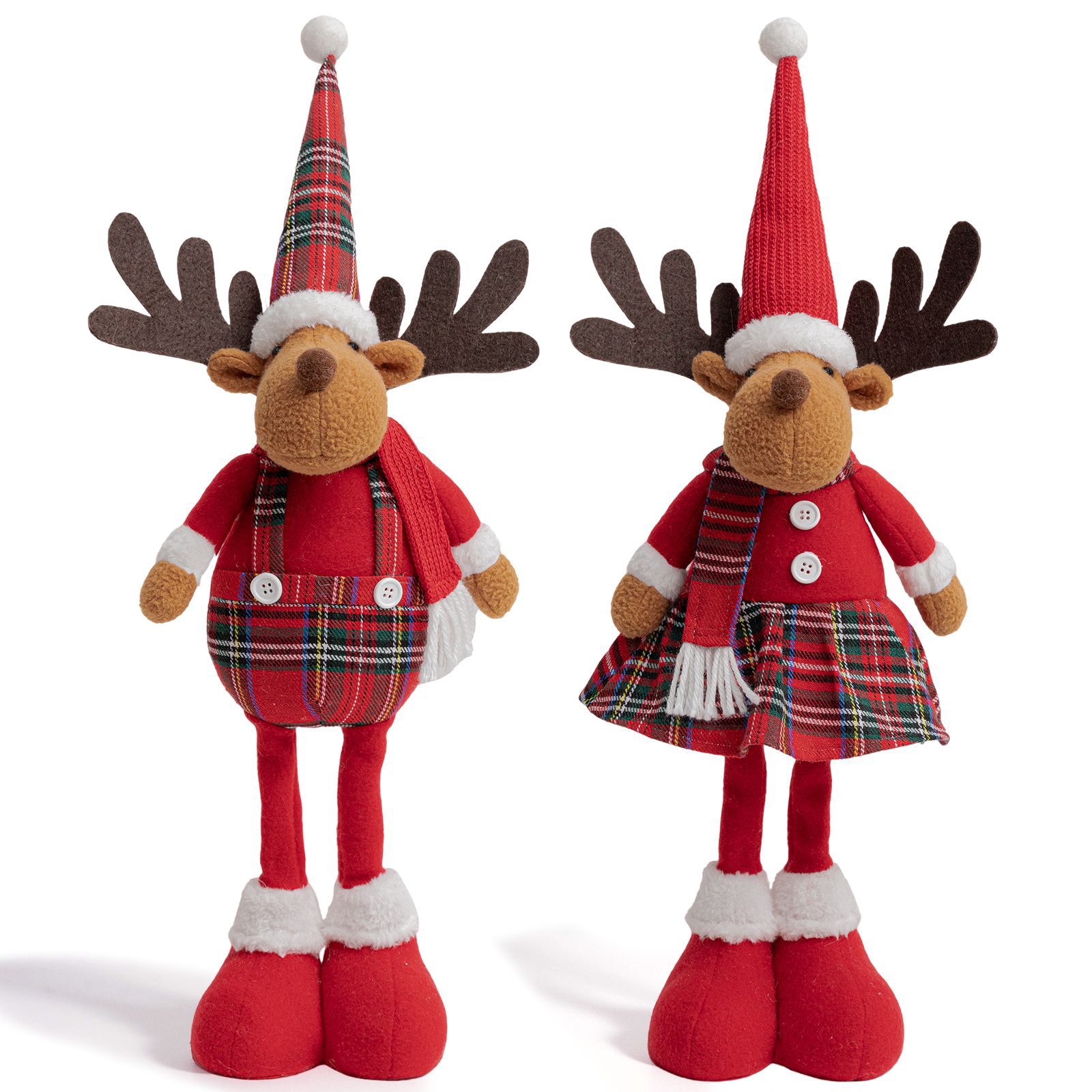 Navidad transfronteriza muñecas rojas de alce adorables muñecas creativas de alce decoraciones festivas decoraciones de mesa