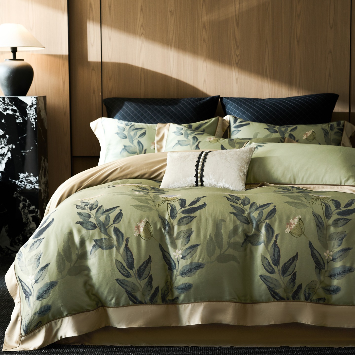 Conjunto de roupa de cama tencel, capa de edredão refrescante_voghion.com