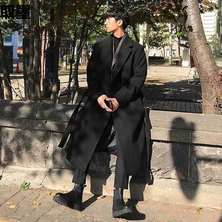 Трендовое шерстяное пальто, демисезонное trenchcoat, коллекция 2023 года, средней длины, повышенная толщина