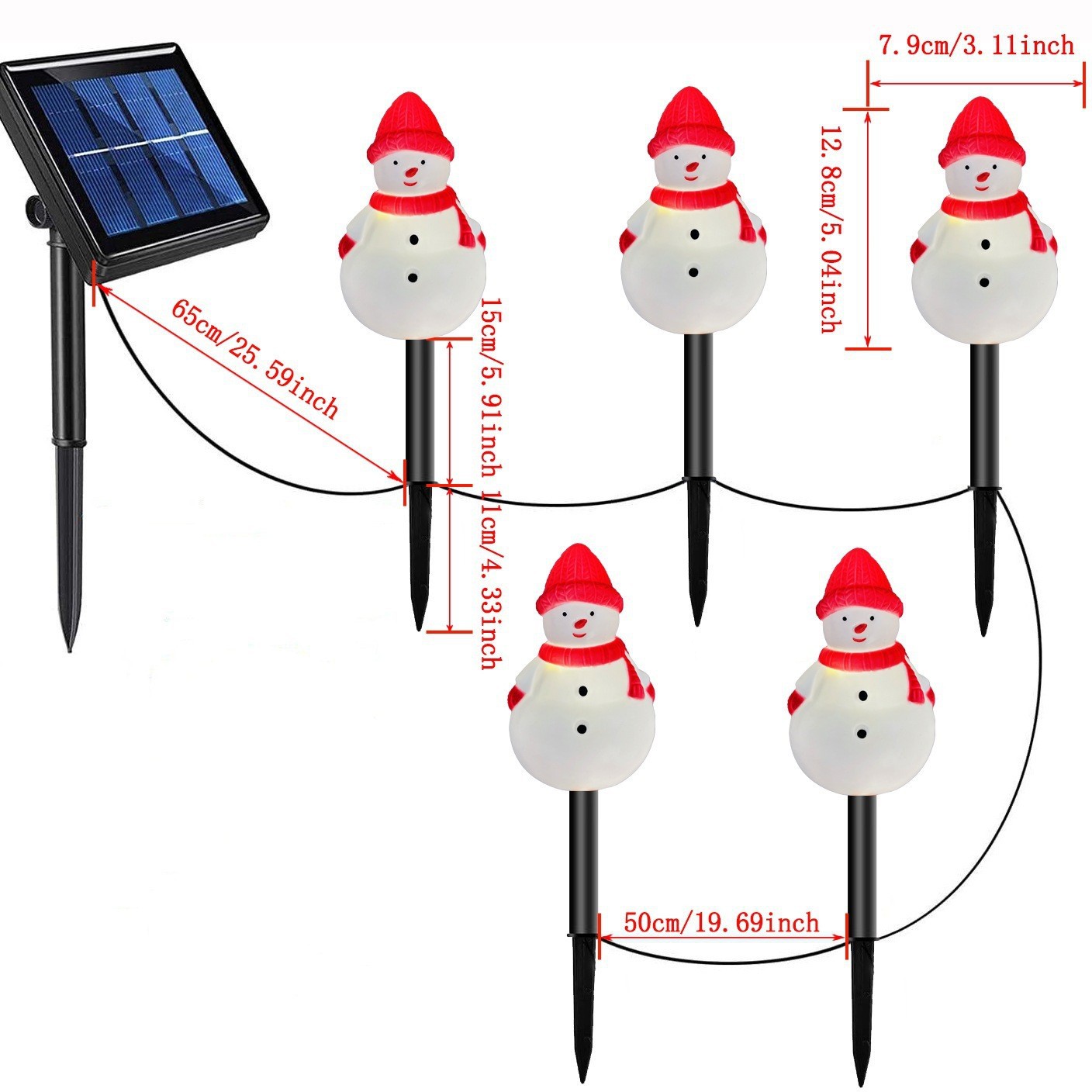 Santa Claus transfronterizo iluminación de césped al aire libre luz de jardín LED de Navidad luz solar luz de césped image 21