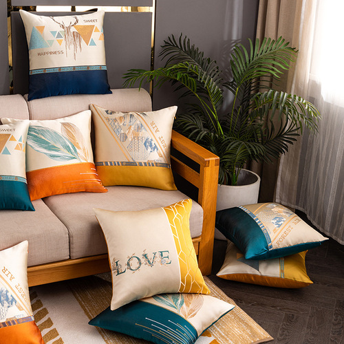New ins simple fashion pillow cushion cover model room sofa cushion pillow soft high precision pillow