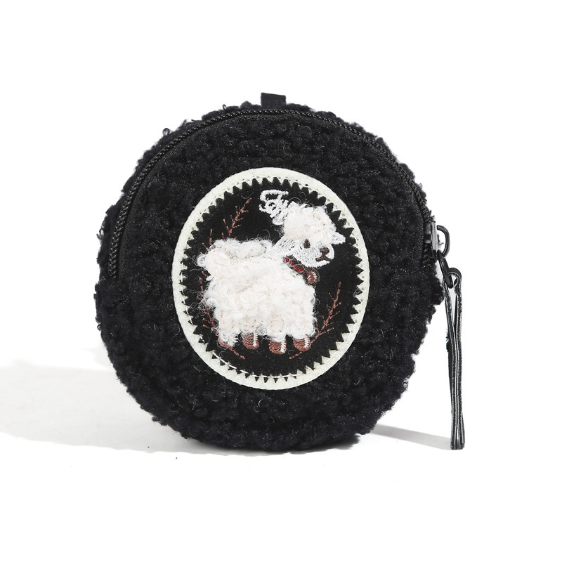 Original Lamb Velvet High-value Headset Coin Purse for Going Out Simple Hanging Mini Bag Storage Bag
