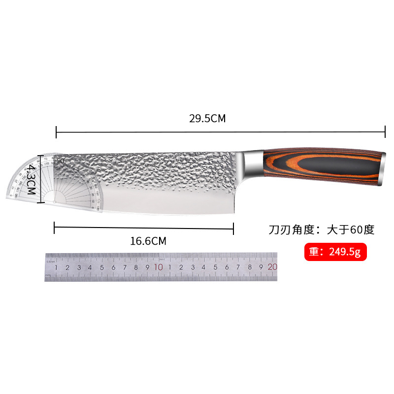 Cuchillo de cocina cuchillo de corte de cocinero doméstico súper rápido afilado sin molienda forjado cuchillo de cocina pequeño conjunto de cuchillos de acero inoxidable sin